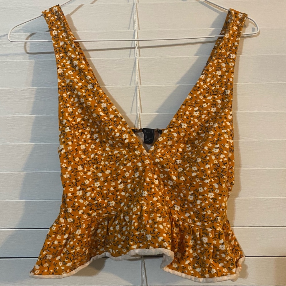 Forever21 Floral Crop Top Tank - Picture 1 of 6